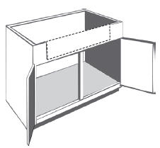 BFSB30: Kitchen Farm Sink Base Cabinet, 30"w x 34 1/2"h x 24"d