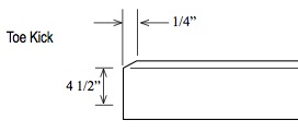 Toekick: Base Cabinet Toe Kick, 4-1/2"H x 96"L