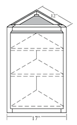 WA30: Kitchen Angled Wall Cabinet, 17"W x 30"H x 12"D