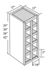 WWC1230: Kitchen Wine Cubby Cabinet, 12"W x 30"H x 12"D