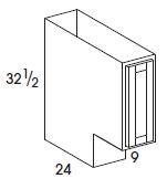 York Base Cabinet (9"W x 32.5"H x 24"D) 9" ADA-compliant toekick *Special Order
